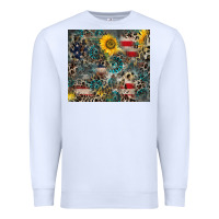 White America Flag Leopard Gemstone Sunflower Premium Sweatshirt - CowCowDesign