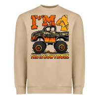 Mushroom i'm four this is how i roll monster truck birthday Heavyweight Sweatshirt - Jasminsmagicworld