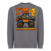 Storm i'm four this is how i roll monster truck birthday Heavyweight Sweatshirt - Jasminsmagicworld