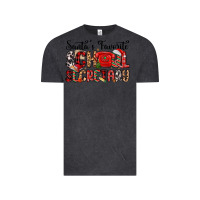 Vintage Black santa s favorite coffee school secretary Vintage Tee - MaliasSmallBusiness