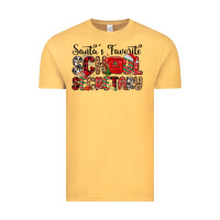 Vintage Mustard santa s favorite coffee school secretary Vintage Tee - MaliasSmallBusiness