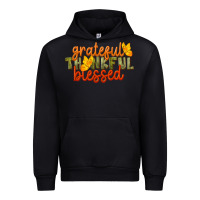 Black Fall Grateful Thankful Blessed Urban Hoodie - LillyAllenDesigns