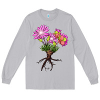 Moon Dust Bitterroot Flower Illustrations Long Sleeve Tee - LillyAllenDesigns