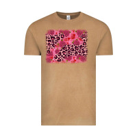 Valentine's Day Roses Leopard Background Vintage Tee | Teevron