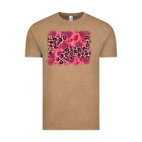 Vintage Coffee valentine's day roses leopard background Vintage Tee - JahusDesignShop