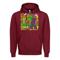 Burgundy Louisiana leopard with balloons Zipper Hoodie - HowdyJamesFarm