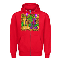 Red Louisiana leopard with balloons Zipper Hoodie - HowdyJamesFarm