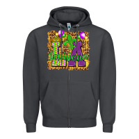 Smoke Louisiana leopard with balloons Zipper Hoodie - HowdyJamesFarm