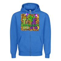 True Royal Louisiana leopard with balloons Zipper Hoodie - HowdyJamesFarm