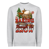 Heather Grey baking through the snow Heavyweight Sweatshirt - Jasminsmagicworld