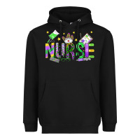 Black mardi gras nurse Heavyweight Hoodie - OliviaCreatesArt