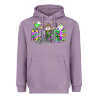 Lavender mardi gras nurse Heavyweight Hoodie - OliviaCreatesArt