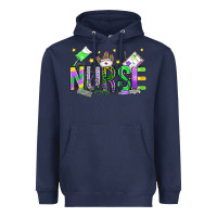 Navy mardi gras nurse Heavyweight Hoodie - OliviaCreatesArt