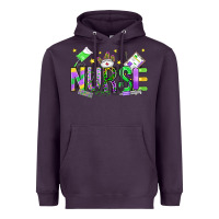 Plum mardi gras nurse Heavyweight Hoodie - OliviaCreatesArt