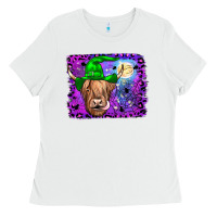 White highland cow halloween Ladies Tee - JahusDesignShop