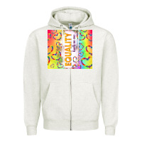 Oatmeal Heather equality hurts no one Zipper Hoodie - TumblerDesignByShophia