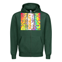 Sports Green equality hurts no one Zipper Hoodie - TumblerDesignByShophia