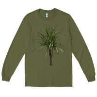 Army Green Dracaena Marginata Long Sleeve Tee - LillyAllenDesigns