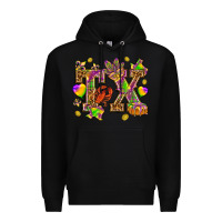 Black Texas Mardi Gras Premium Hoodie - HowdyJamesFarm