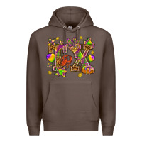 Coffee Texas Mardi Gras Premium Hoodie - HowdyJamesFarm