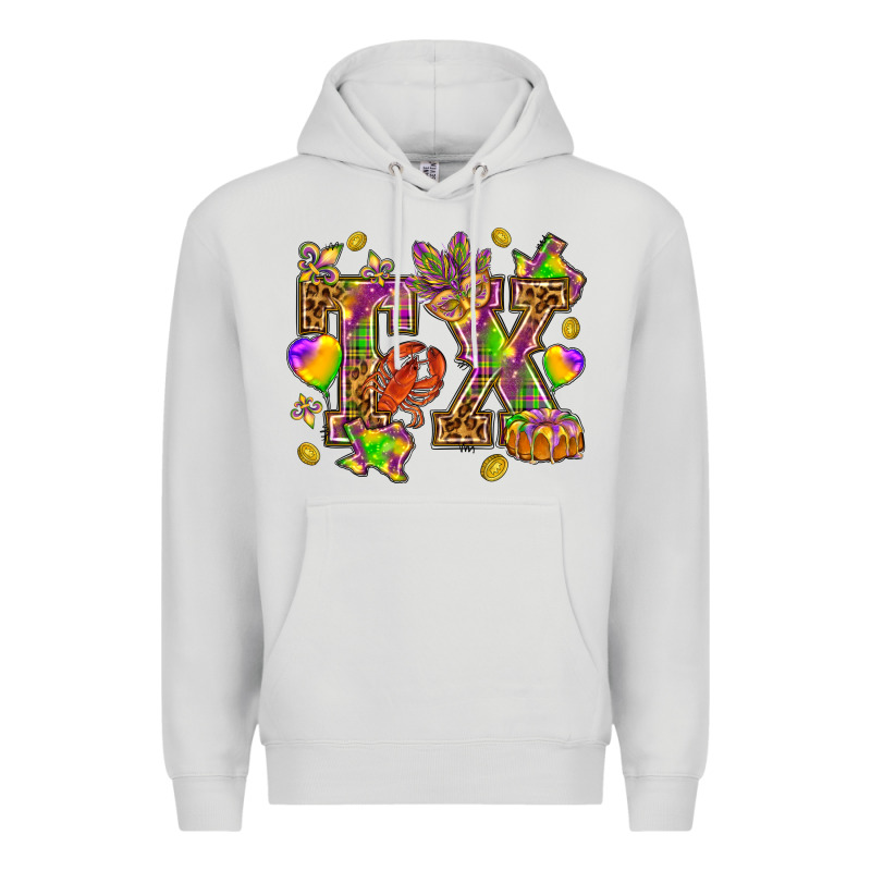 Texas Mardi Gras Premium Hoodie by HowdyJamesFarm | Teevron