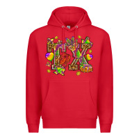 Red Texas Mardi Gras Premium Hoodie - HowdyJamesFarm