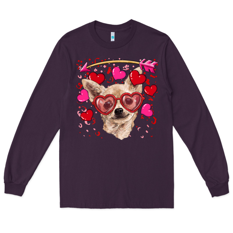 Valentine's Day  Chihuahua Long Sleeve Tee by RanaPortraitStore | Teevron
