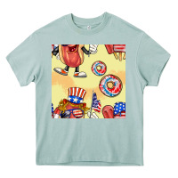 Arona patriotic hotdog ice cream donat Heavy Core Tee - BundleAndBundleShop