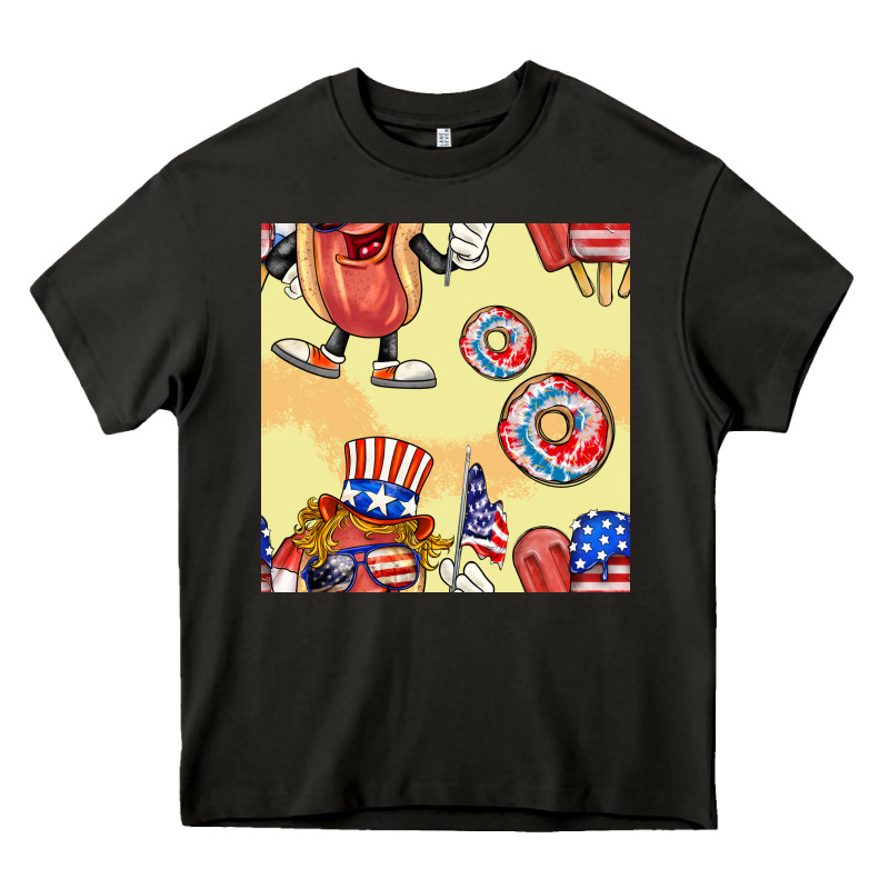 Patriotic Hotdog Ice Cream Donat Heavy Core Tee by BundleAndBundleShop | Teevron