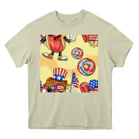 Mossy patriotic hotdog ice cream donat Heavy Core Tee - BundleAndBundleShop