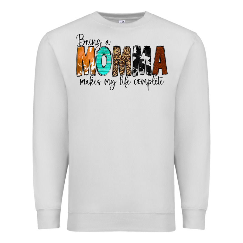 Being A Momma Makes My Life Complete Premium Sweatshirt by CowCowDesign | Teevron