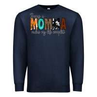 Navy Being a Momma Makes My Life Complete Premium Sweatshirt - CowCowDesign