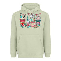 Matcha teacher coffee cups Heavyweight Hoodie - OliviaCreatesArt