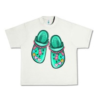 Pistachio nurse crocs Urban Heavy Tee - MaliasSmallBusiness