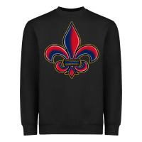 Black louisiana fleur de lis Heavyweight Sweatshirt - BarkalooDesign