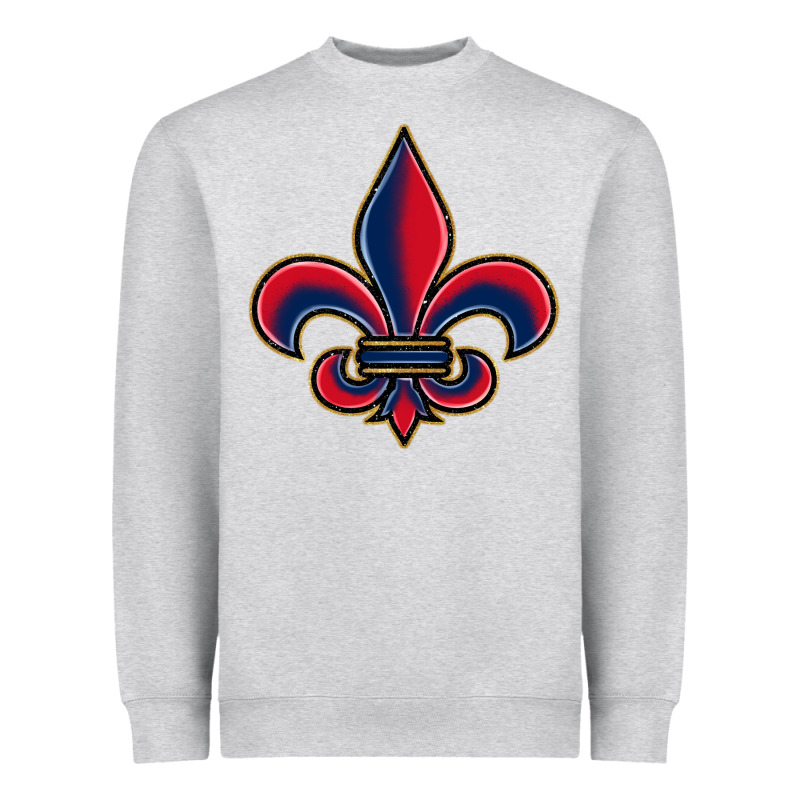Louisiana Fleur De Lis Heavyweight Sweatshirt by BarkalooDesign | Teevron