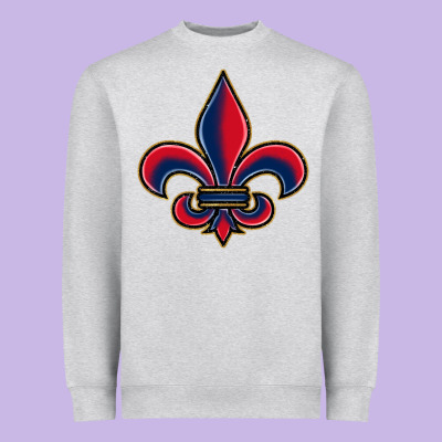 Louisiana Fleur De Lis Heavyweight Sweatshirt Designed By Barkaloodesign