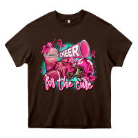 Chocolate Brown cheer for the cure Heavy Core Tee - AdoDesignShop