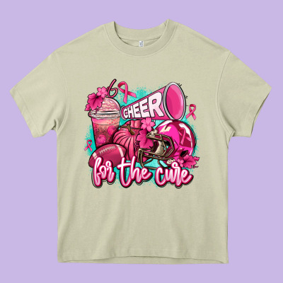Cheer For The Cure Heavy Core Tee Designed By Adodesignshop