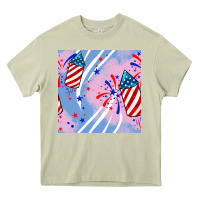 Mossy patriotic fireworks Heavy Core Tee - BundleAndBundleShop