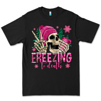 Black freezing to death winter skull Premium Tee - Jasminsmagicworld
