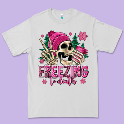 Freezing To Death Winter Skull Premium Tee Designed By Jasminsmagicworld