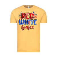 Vintage Mustard red white boujee Vintage Tee - MaliasSmallBusiness