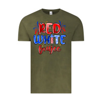 Vintage Olive red white boujee Vintage Tee - MaliasSmallBusiness