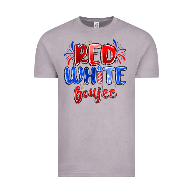 Red White Boujee Vintage Tee by MaliasSmallBusiness | Teevron