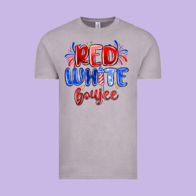 Red White Boujee Vintage Tee Designed By Maliassmallbusiness