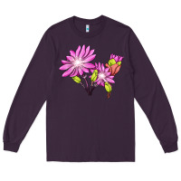 Plum Bitterroot Flower Illustrations Long Sleeve Tee - LillyAllenDesigns