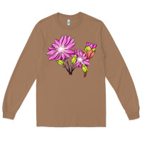 Toasted Coconut Bitterroot Flower Illustrations Long Sleeve Tee - LillyAllenDesigns