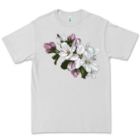 Dove Grey apple blossom Premium Tee - LillyAllenDesigns