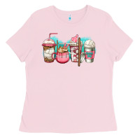 Bubblegum Pink volleyball coffee Ladies Tee - Jasminsmagicworld